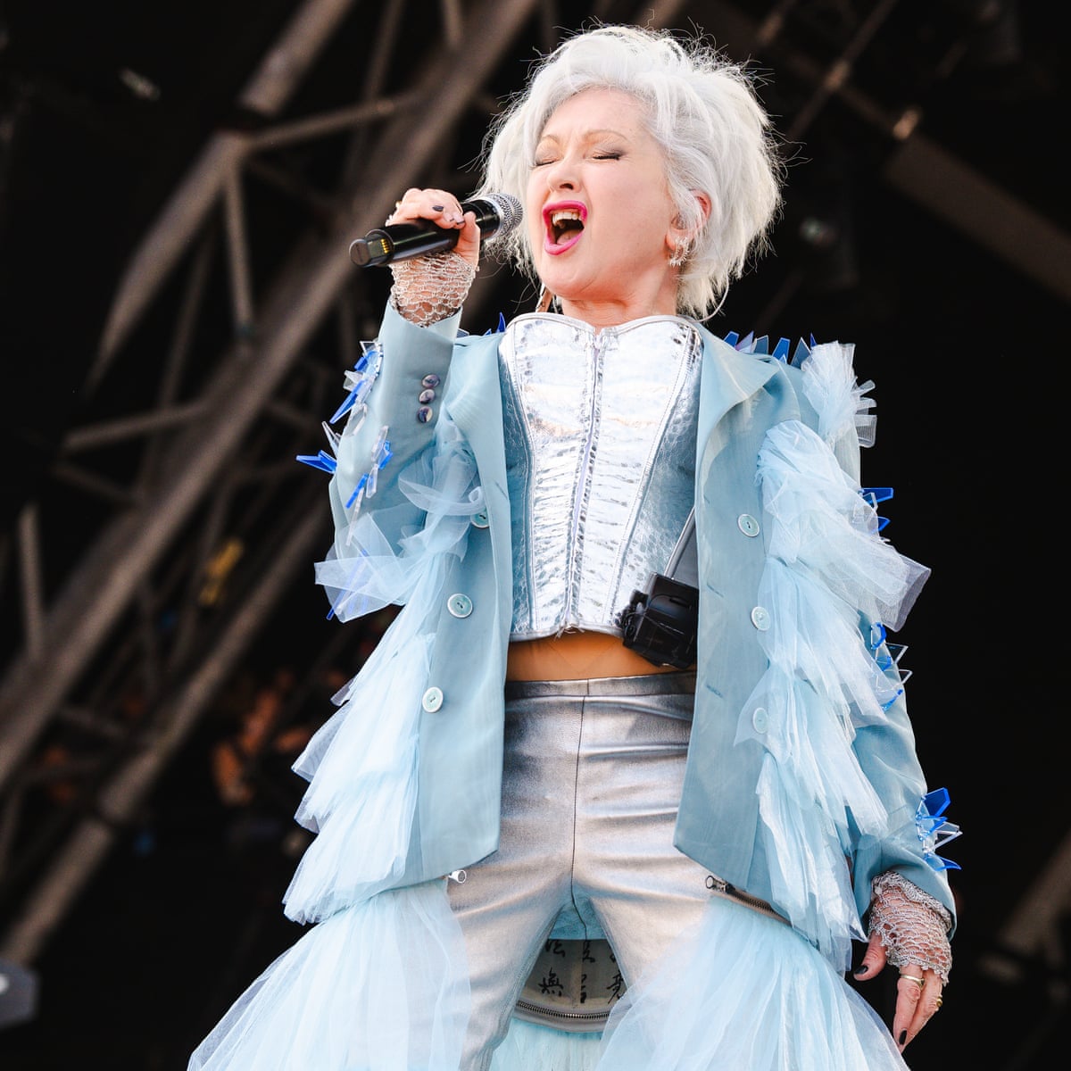 Cyndi Lauper at Glastonbury review – nostalgic Pyramid stage crowd just wants to have fun | Glastonbury 2024 | The Guardian