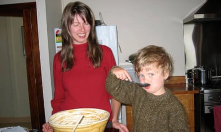 Sarah Michell and her son Milo Michell in 2004.