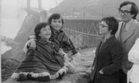 Carmen (second left), her sister Ale (left), and their parents, in San Francisco, December 1974. The family fled from Chile following Pinochet’s coup.