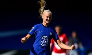 Pernille Harder scored her first Chelsea goal against Bristol City.