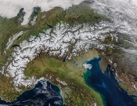 Late winter storms dropped a fresh coating of snow across the Alps