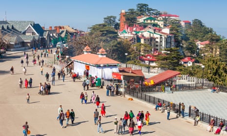 The Ridge road, a large open space in the heart of Shimla