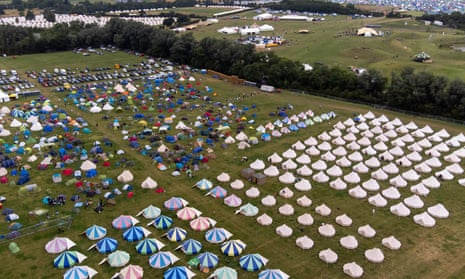 Tents are seen at the We Out Here festival in Abbots Ripton, Cambridgeshire.