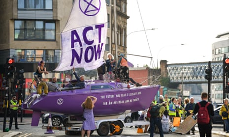 Climate protesters in Glasgow
