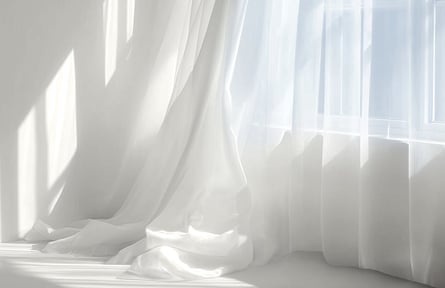 White curtains