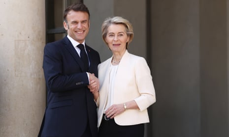 Emmanuel Macron and Ursula von der Leyen