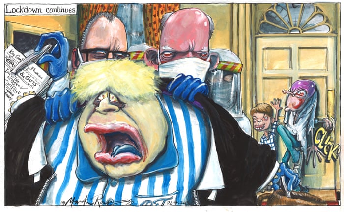 Martin Rowson On Boris Johnson Continuing The Uk S Lockdown Cartoon Opinion The Guardian