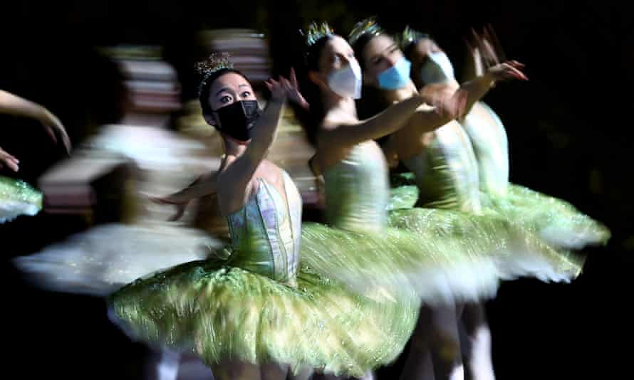 Dancers of the Berlin State Ballet perform during the dress rehearsal of Don Quixote in Berlin.