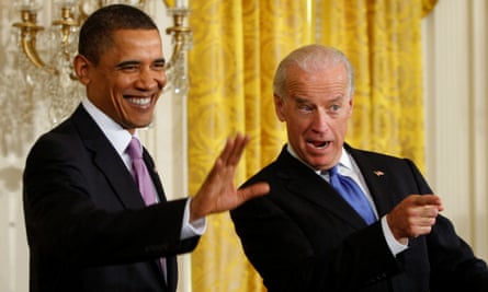 Barack Obama and Joe Biden at the White House in Washington DC, on 21 January 2010.