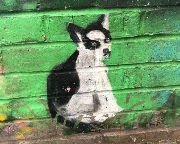 A mural of Charlie Hitler the cat in Walthamstow
