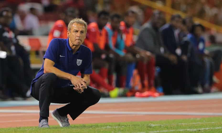 ‘Klinsmann inhabits an uncomfortable sartorial middle ground, unconsciously mirroring the interstitial mediocrity of his charges on the field of play.’