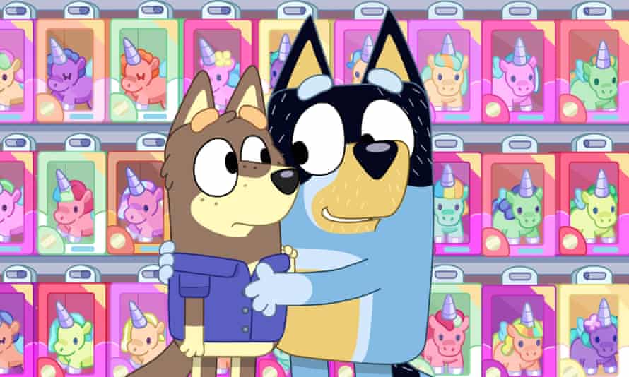 A scene from the hit Australian animated series Bluey.