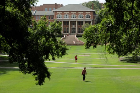 Students walk at the campus of North Carolina State University in Raleigh, North Carolina on 7 August 2020.