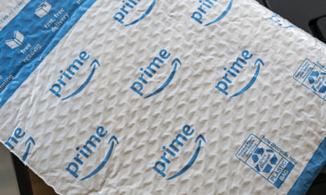 Amazon Prime packaging, which Amazon’s Second Chance site says is not widely recycled across the UK.