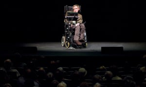 Stephen Hawking gives a talk in Berkeley