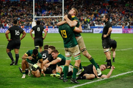 South Africa’s Jean Kleyn (left) and Pieter-Steph Du Toit celebrate.