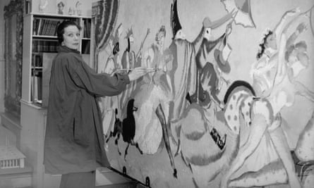 Doris Zinkeisen in her London studioin 1936.