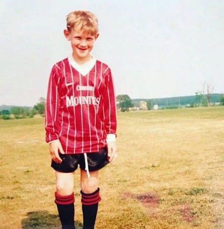 Matt Smith as a young footballer.