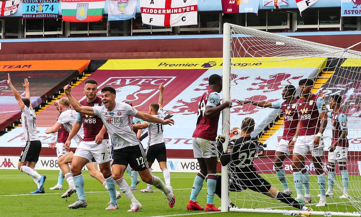 Aston Villa 0 0 Sheffield United Premier League Restart As It
