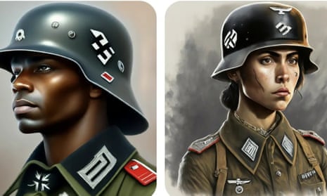 Google’s Gemini AI illustrations of a 1943 German soldier.