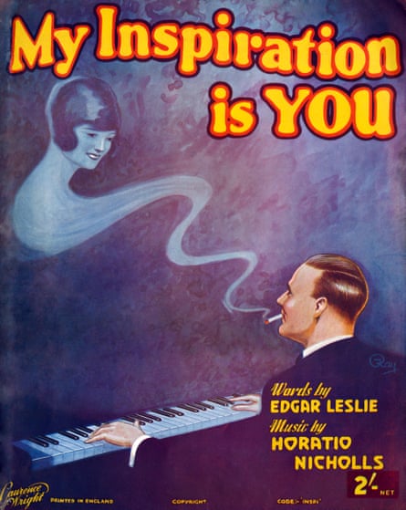 Cover for sheet music of My Inspiration is You by Edgar Leslie (lyrics) and Horatio Nicholls (music), AKA Lawrence Wright.