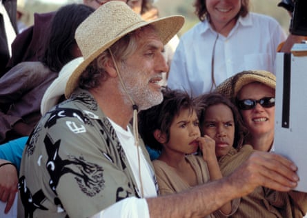 Phillip Noyce and actors Tianna Sansbury and Laura Monaghan behind the scenes