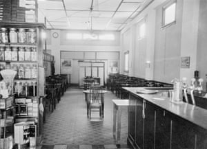 General dining room of the Logos Brother’s Central Cafe at Blackall, one of many Greek cafes that populated Australia in the 1940s and 50s