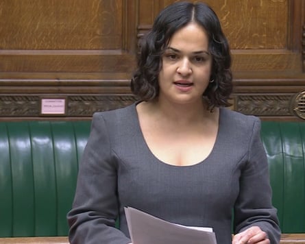 Labour’s Nadia Whittome addresses fellow MPs during a Commons debate.