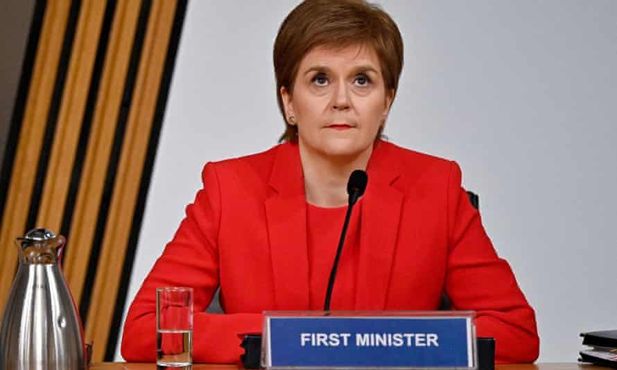 Nicola Sturgeon appears at the inquiry into the committee on the Scottish government’s handling of harassment complaints against Alex Salmond in Edinburgh