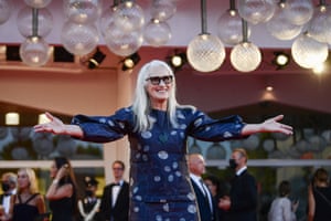 Jane Campion arrives before winning a best director for The Power of the Dog