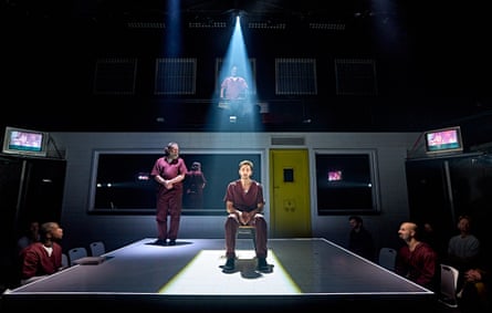 Posi Morakinyo, Ferdy Roberts, Cyril Nri, Adrien Brody, Michael Fox and Tommy Sim’aan as prisoners in The Fear of 13.