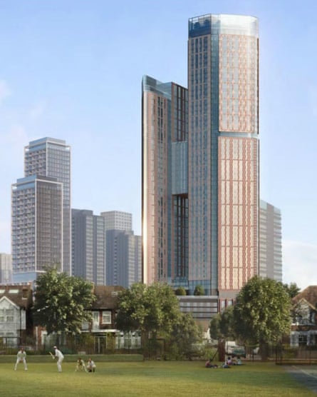 The KPF-designed tower in Ealing