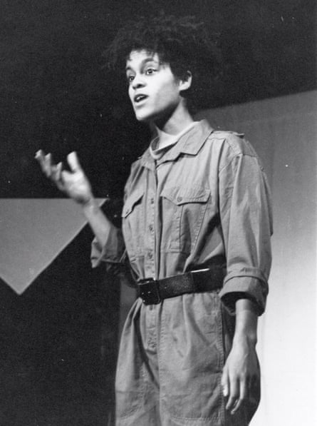 Bernardine Evaristo performing in the 1980s