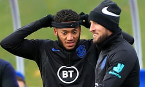 England’s Joe Gomez during training on Tuesday.