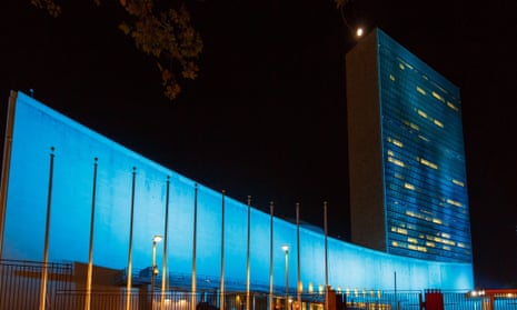 Iconic buildings lit blue to mark 70th anniversary of UN