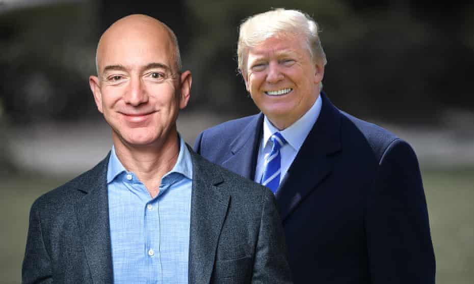 Jeff Bezos and Donald Trump COMPOSITE