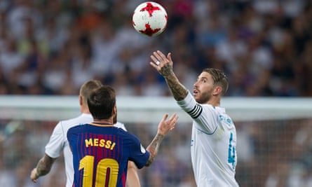 Sergio Ramos refuses to play ball with Lionel Messi.