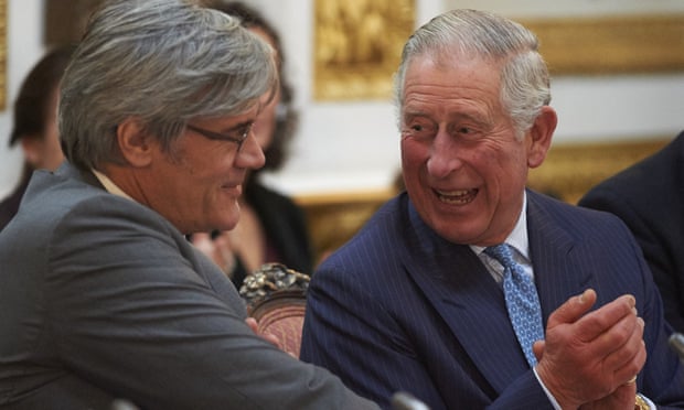 Prince Charles and French agriculture minister, Stéphane Le Foll at the Sustainable Landscapes meeting in London