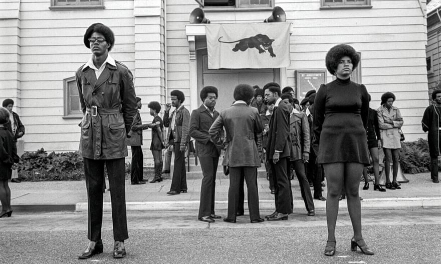 Glen Wheeler and Claudia Grayson at George Jackson's funeral in Oakland, California, August 28, 1971