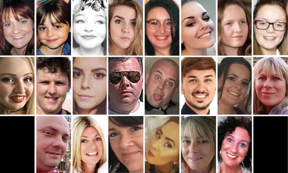 Victims of the May 2017 Manchester arena bombing.