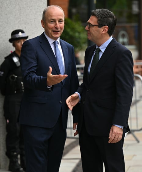 Burnham hosts Ireland’s taoiseach as he bids for UK exemptions from EU’s ‘Made in Europe’ plan – UK politics live