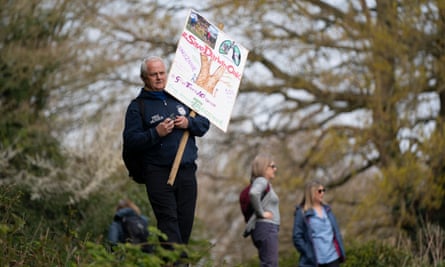 Local campaigner Rob McBride at the tree in 2021