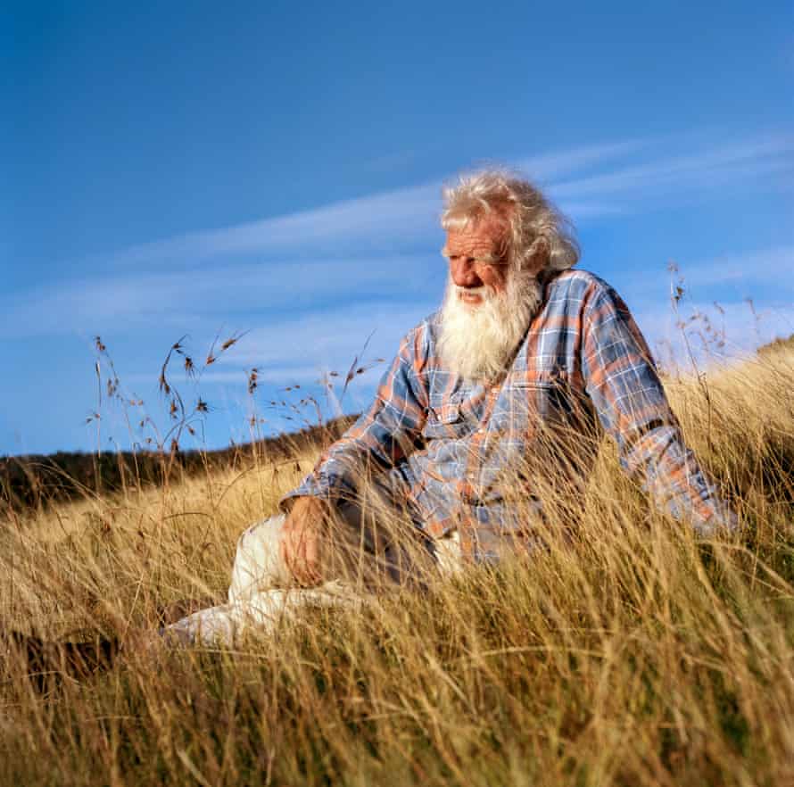Bruce Pascoe sits with a scattering of kangaroo writer that survived the catastrophic Black Summer bushfires connected his workplace successful Wallagaraugh, Victoria.