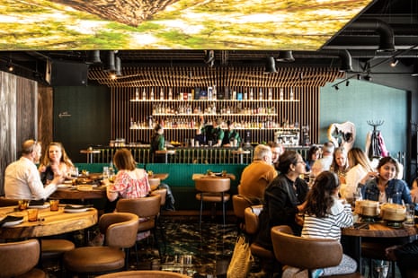 Sekkoya Canterbury: ‘an impressive “mural” skylight  gives the impression you’re dining in a rainforest.’ 