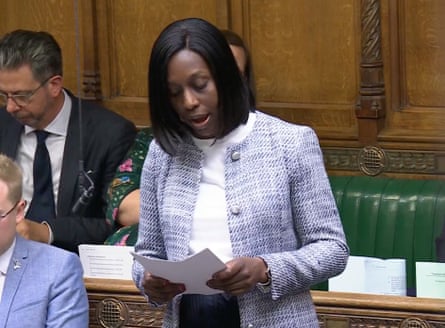Woman speaks in the House of Commons.