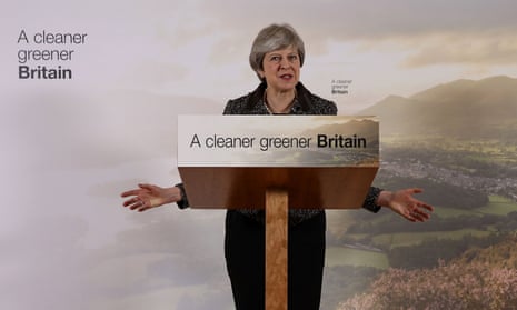 Theresa May launching the government's 25-year environment plan