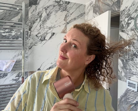 Lise Smith dries her hair with the Dyson Supersonic Travel