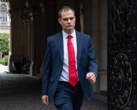 Hamish Falconer arriving at 10 Downing Street in July.