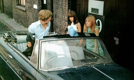 Jane Birkin (right) with David Hemmings and Gillian Hills in Blow-Up in 1966