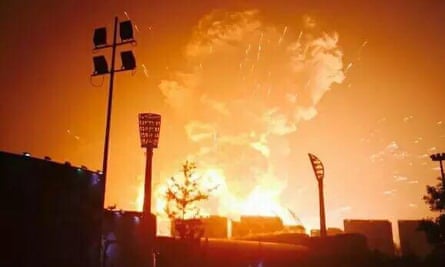 Massive explosion rocks Tianjin, northern China